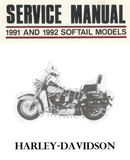 Product picture Harley Davidson Softail Models 1991-1992 Service Manual