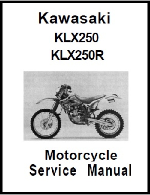 Product picture Kawasaki KLX250 - KLX250R Motorcycle Service Manual